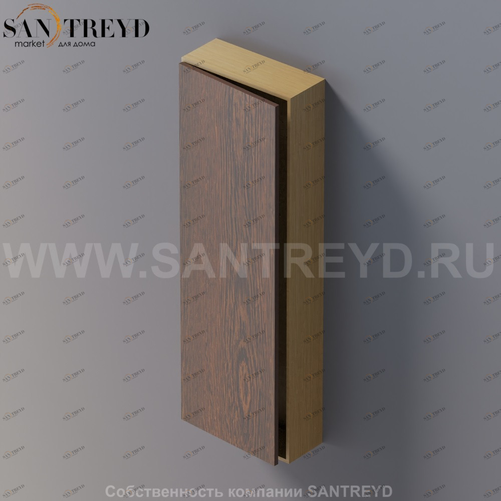 LIFT Модульный шкаф 120 см с левой дверью на доводчиках. Модули могут располагаться горизонтально и вертикально. Отделка: коричневый дуб и натуральный дуб. AMOB054RURTSX Agape