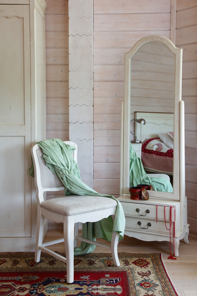 Зеркало напольное в полный рост с ящиками Mobilier de Maison ДОМАШНЯЯ ОБСТАНОВКА MOBILIER DE MAISON 017209 Белый Santreyd  - Вид №2