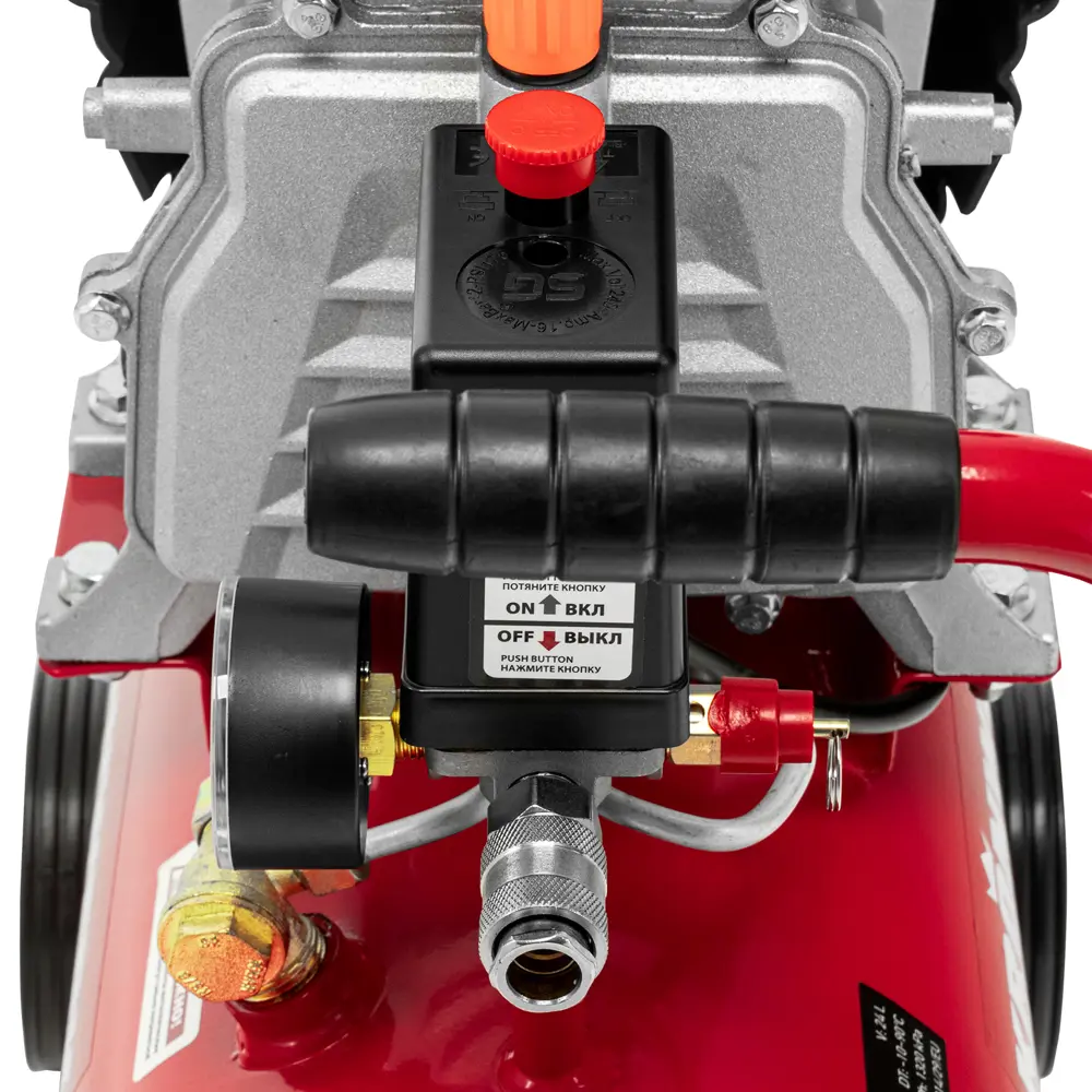 Компрессор сетевой поршневой масляный Kronwerk 58104, 24 л 220 л/мин STLM-2013757 - Вид №21