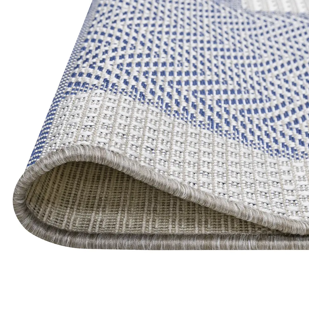 Циновка Дели 80x120 см полипропилен 84307_53111 цвет синий ROYALTAFT STLM-2075104 - Вид №3