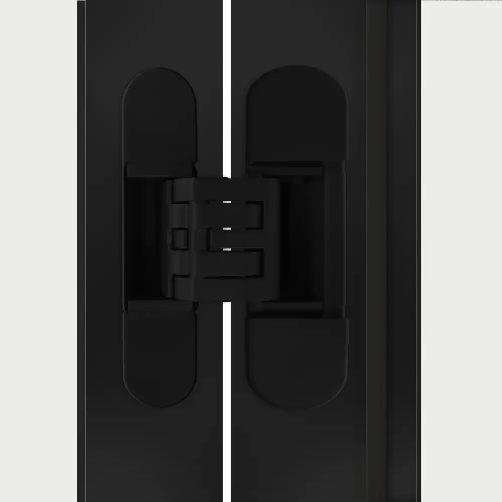 Дверь межкомнатная глухая с замком комплекте Invisible 90x210 см левая черная алюминиевая кромка цвет белый 89383045 STLM-2020770 VELLDORIS  - Вид №3