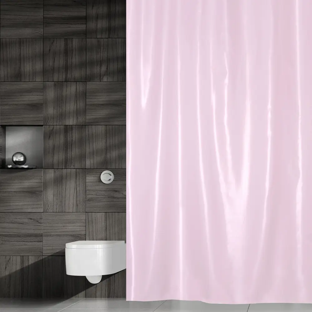Штора для ванны Brillar pink, 180х200 см, полиэстер, цвет розовый 82168002 STLM-2015674 WESS - Вид №8