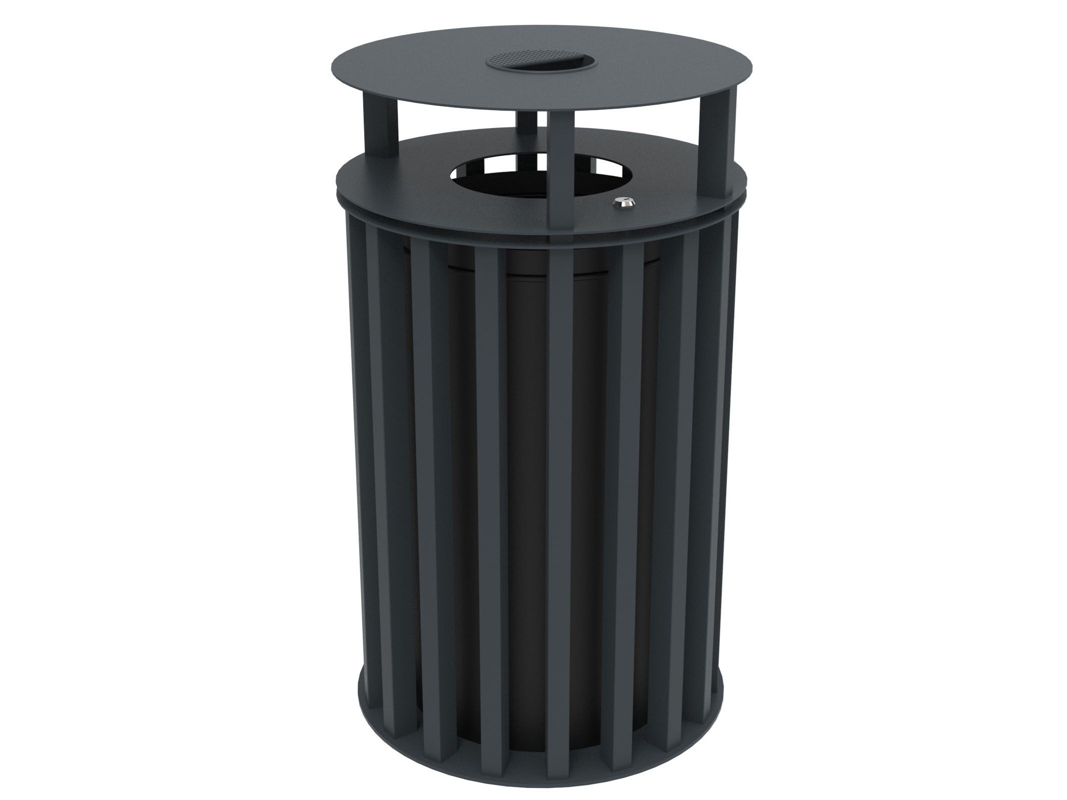 Оцинкованная стальная корзина для мусора с пепельницей Lazzari Динамо ARCH-00058102 - Вид №29