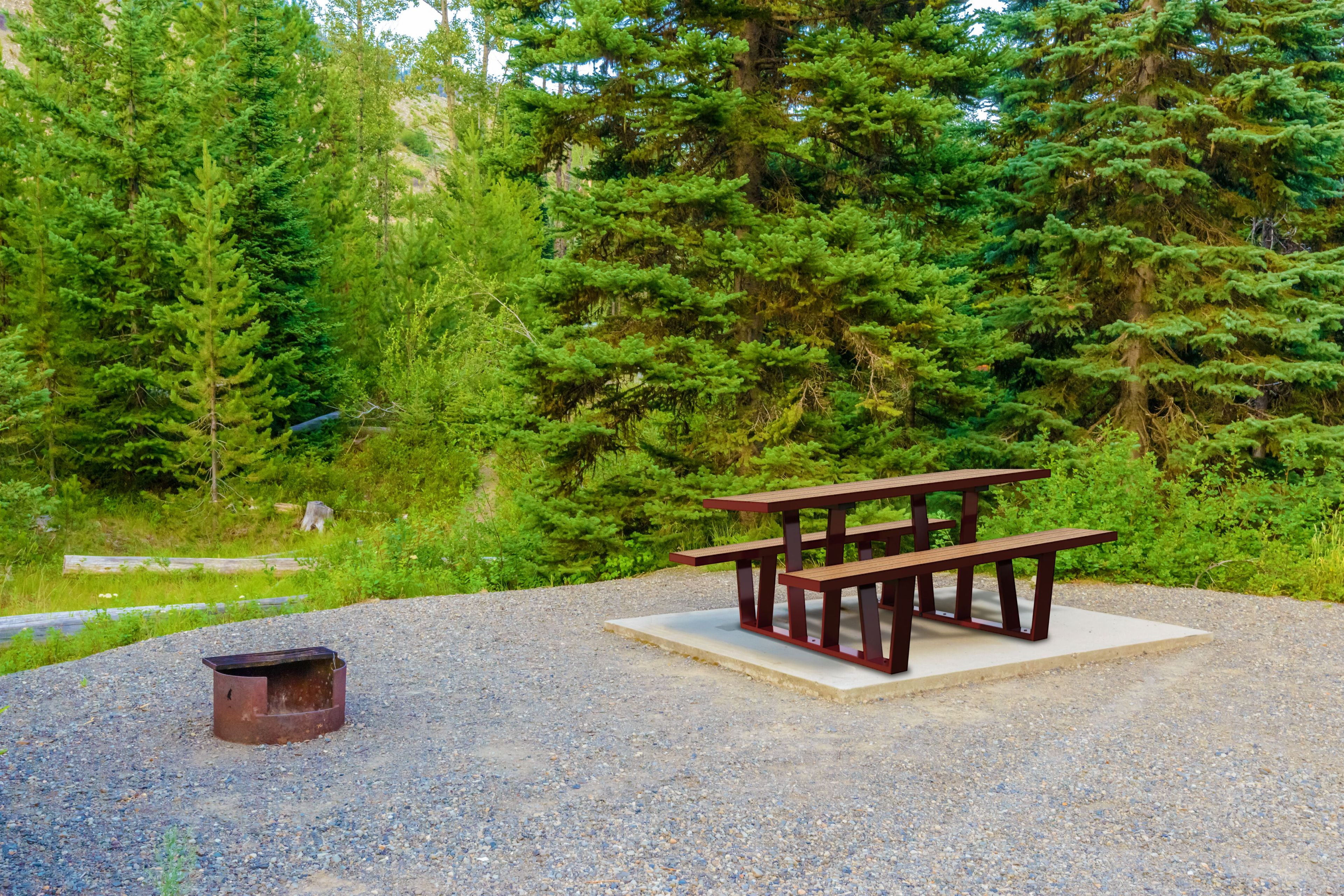 Прямоугольный стол для пикника WPC со встроенными скамейками Studio Città VOLT COMPACT ARCH-00140202 - Вид №1