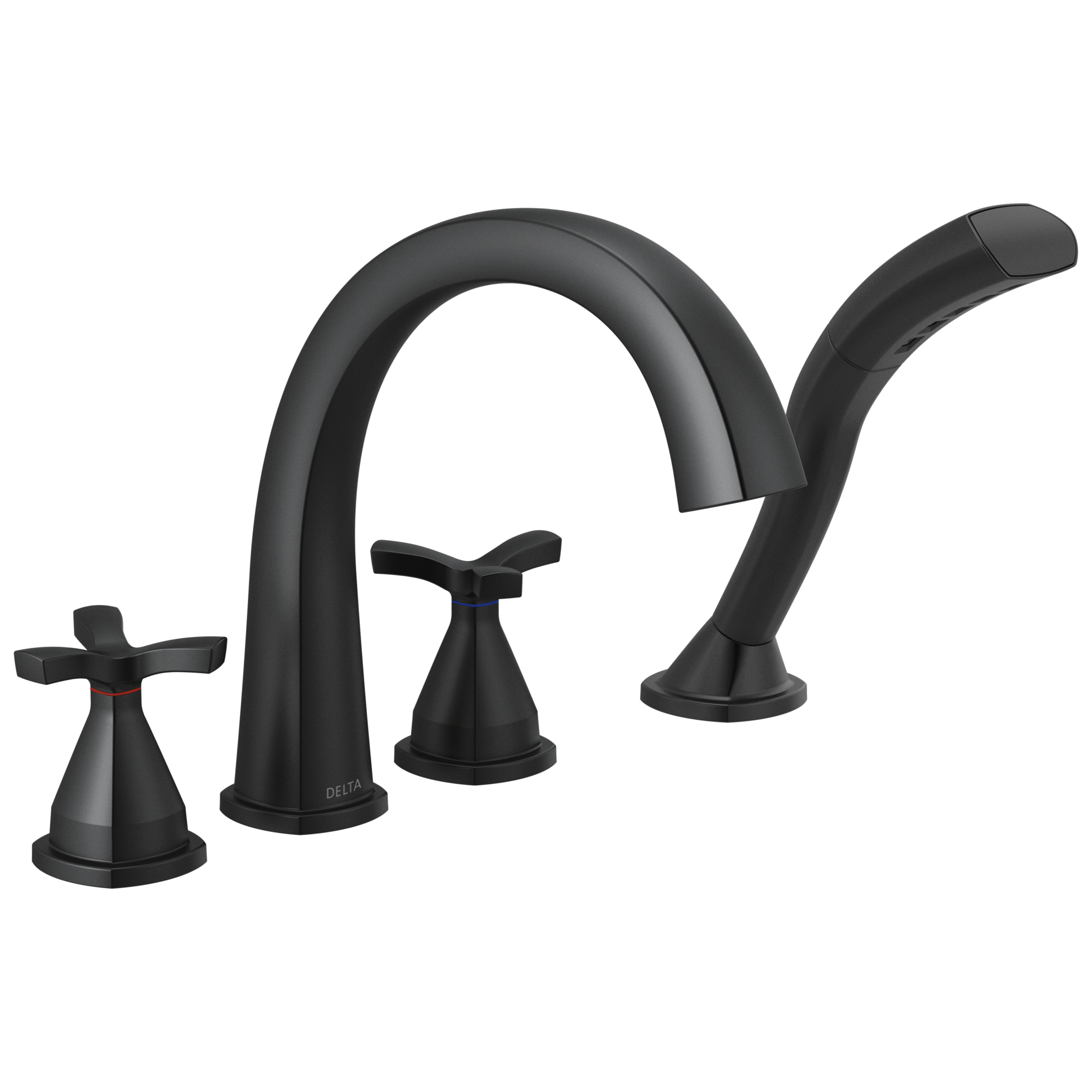 T47776-BL Римская ванна с четырьмя отверстиями Delta Faucet Stryke Матовый черный 
