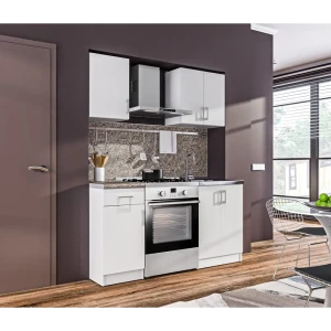 91886039 Кухонный гарнитур Столплит Деми.н 100x199x60 см ЛДСП цвет белый STLM-1371832