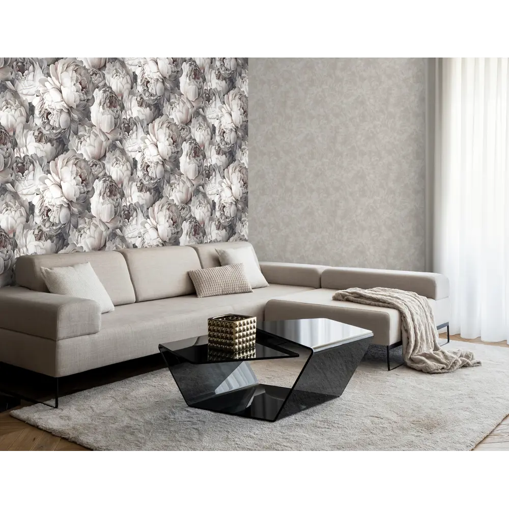 Обои флизелиновые Victoria Stenova Peony коричневые 1.06 м VS585349 89445891 STLM-2089729 - Вид №5