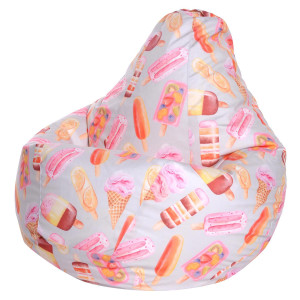 90543198 Кресло-мешок Груша Sweet 2XL велюр 95х95х135см разноцветный STLM-0273450 DREAMBAG