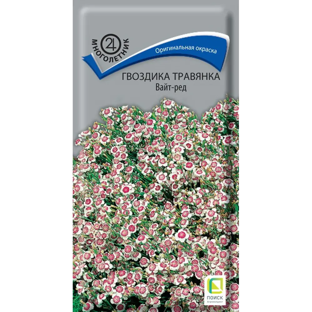 Семена цветов Поиск гвоздика травянка Вайт-ред 86218042 STLM-2202462 