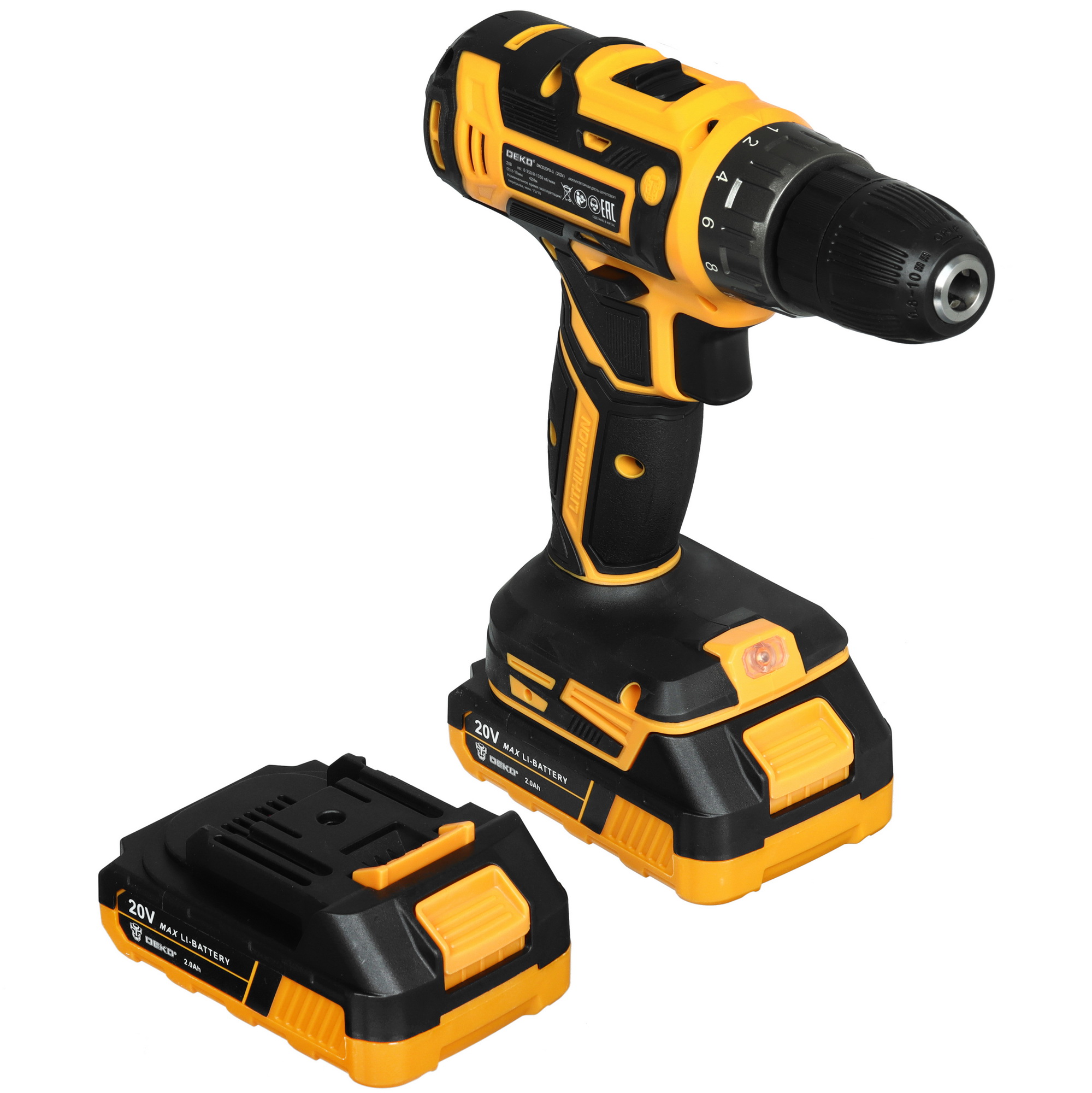 Дрель-шуруповерт DEKO DKCD20FU-Li 063-4093 UNV 20V 5304368 STDN-0072429