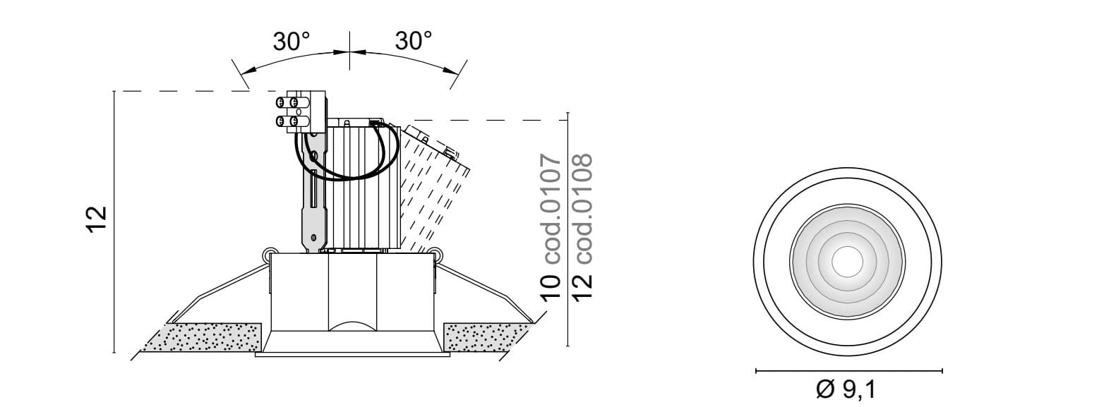 Регулируемый светодиодный прожектор EGOLUCE крышка ARCH-00134353 - Вид №4