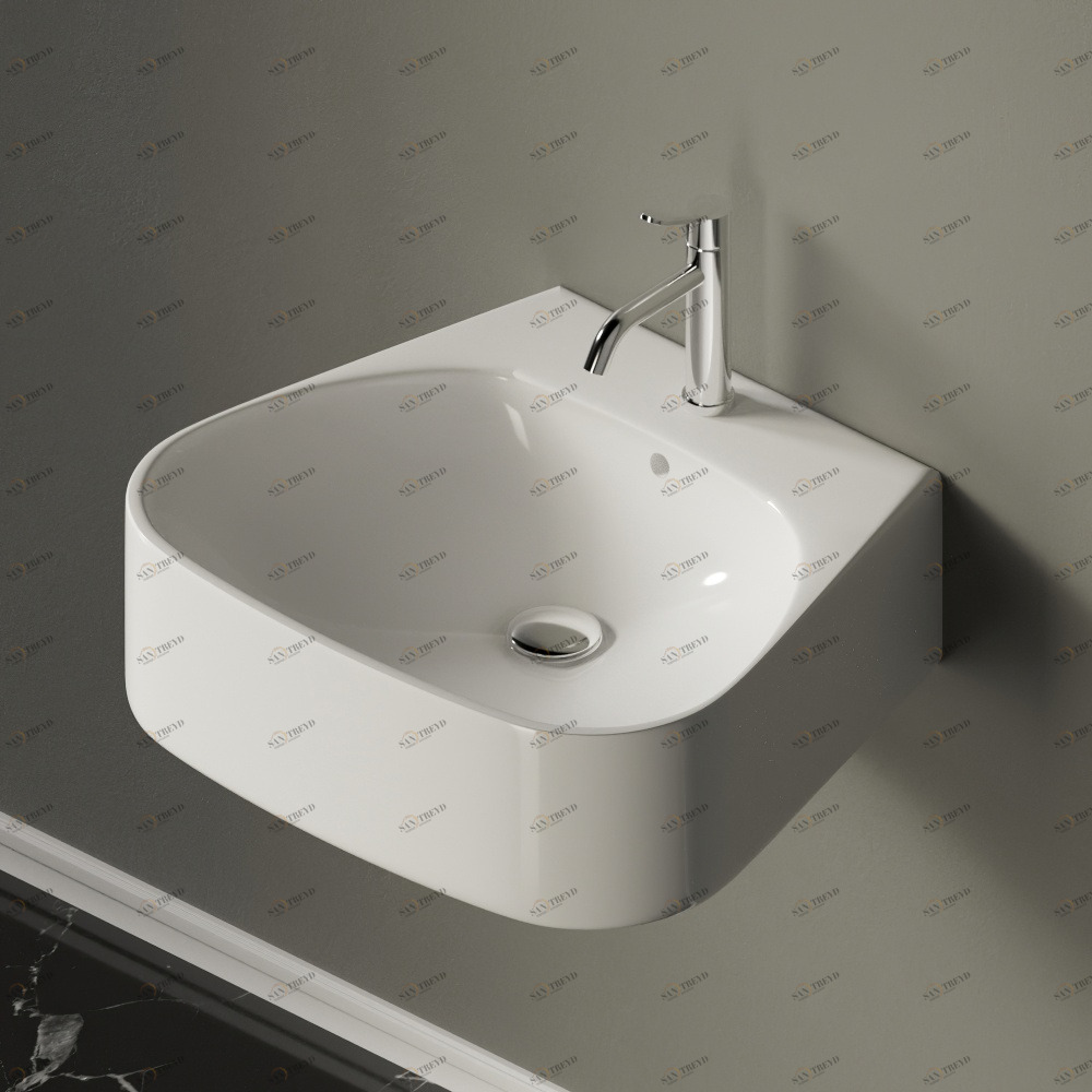 ACER08951RZ Подвесная раковина настенная прямоугольная Agape Pear белая