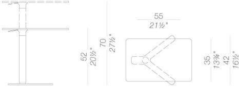 Lapalma Прямоугольный регулируемый по высоте журнальный столик из HPL Yo sun-id-1480790 - Вид №10