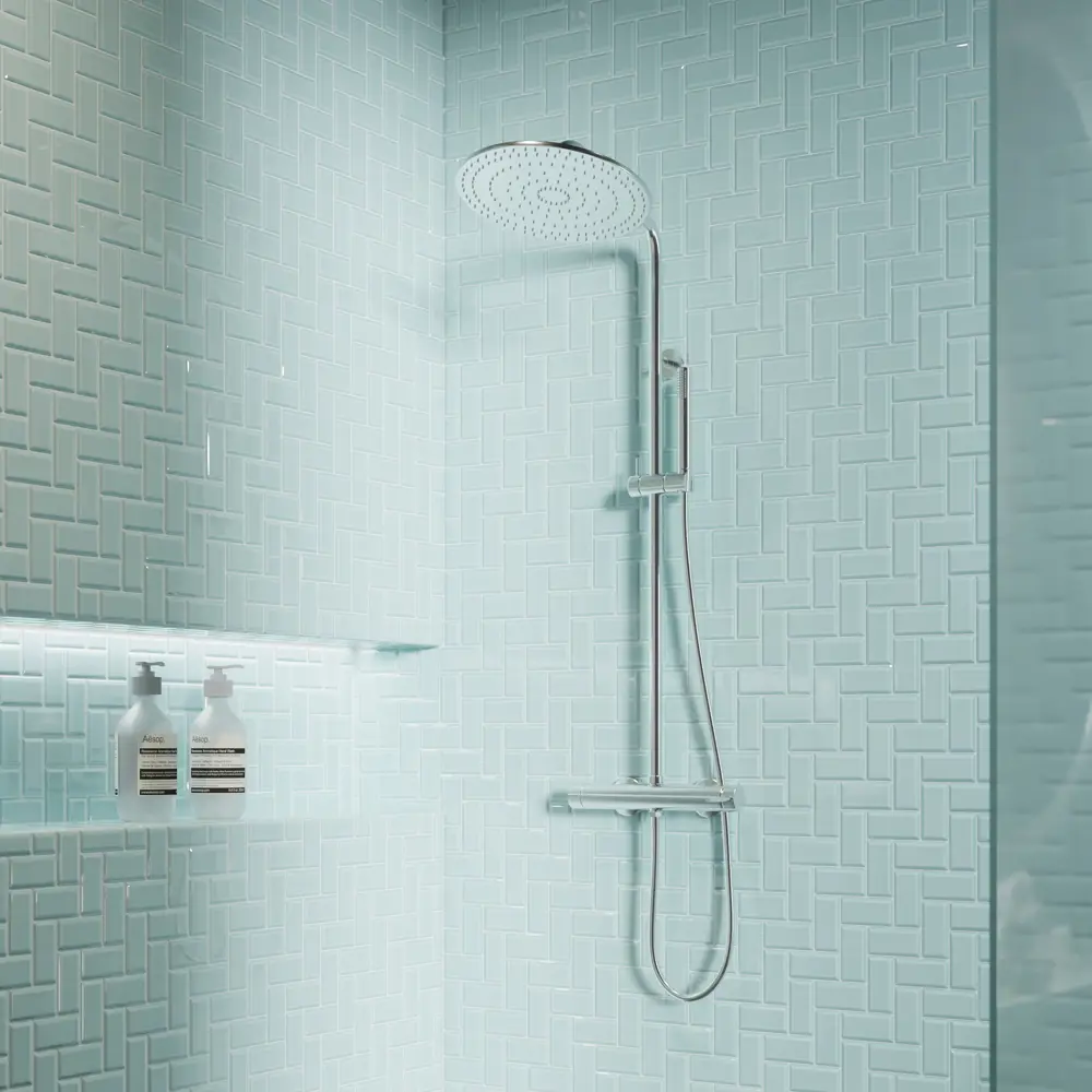 Фарфоровая мозаика ARTENS Metro в бирюзовом цвете для интерьера 82661956 STLM-0033161