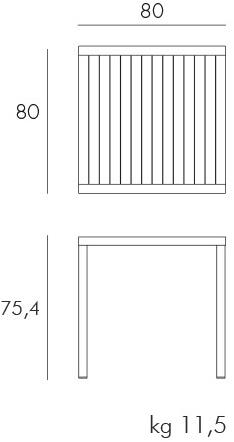 Nardi Складной квадратный стол из dureltop sun-id-1464708 - Вид №3