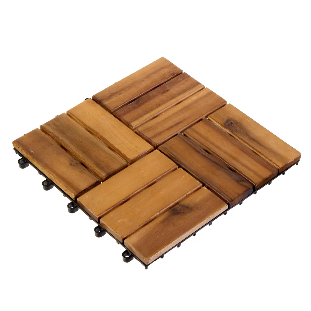 Плитка садовая 30x30x2.4 см, акация, 12 реек 13767323 STLM-2192082 Santreyd 