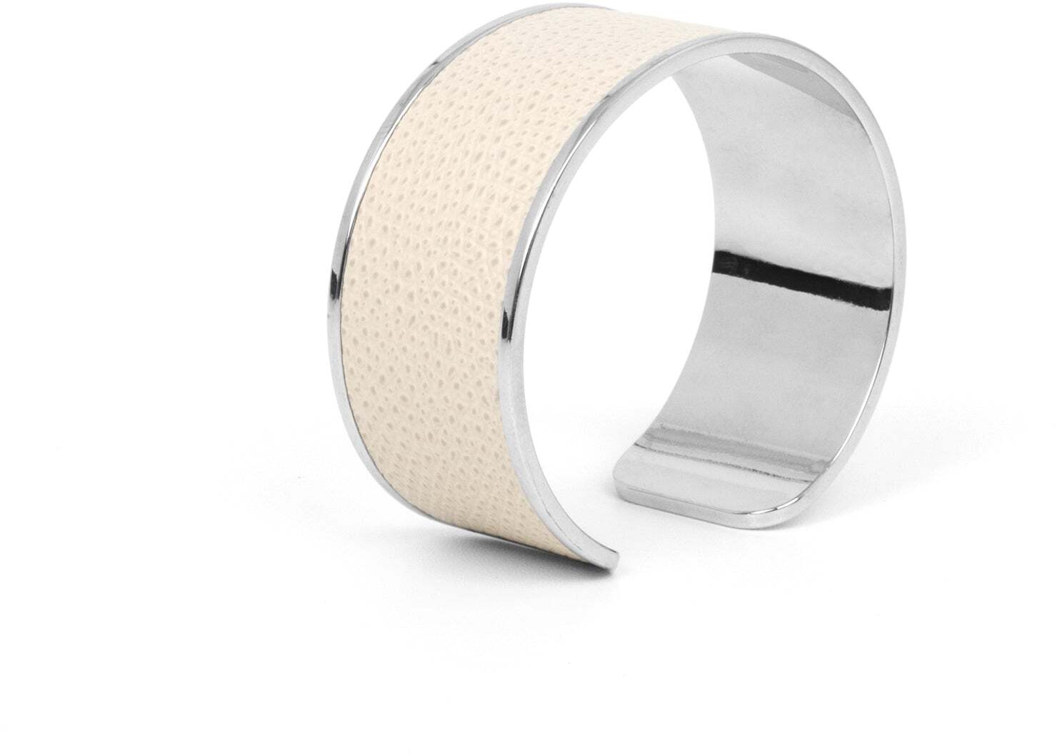 Кольцо для салфеток - 6X2,5 см / металл-отделка_сатин-латунь / плетеная кожа_верблюжья