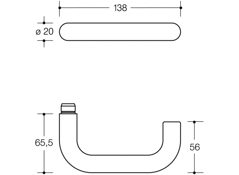 111PBR Дверная ручка (р-техник) HEWI System 111 | Polyamid  - Вид №6