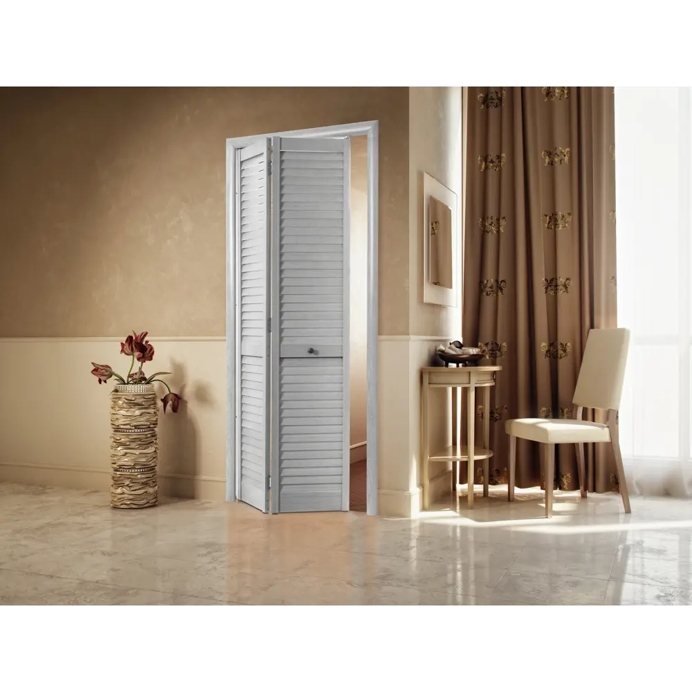 Жалюзийная дверь РЕМСТРОЙПЛАСТ 2005×803 мм в сером ясене 82096583 STLM-1082907 - Вид №4