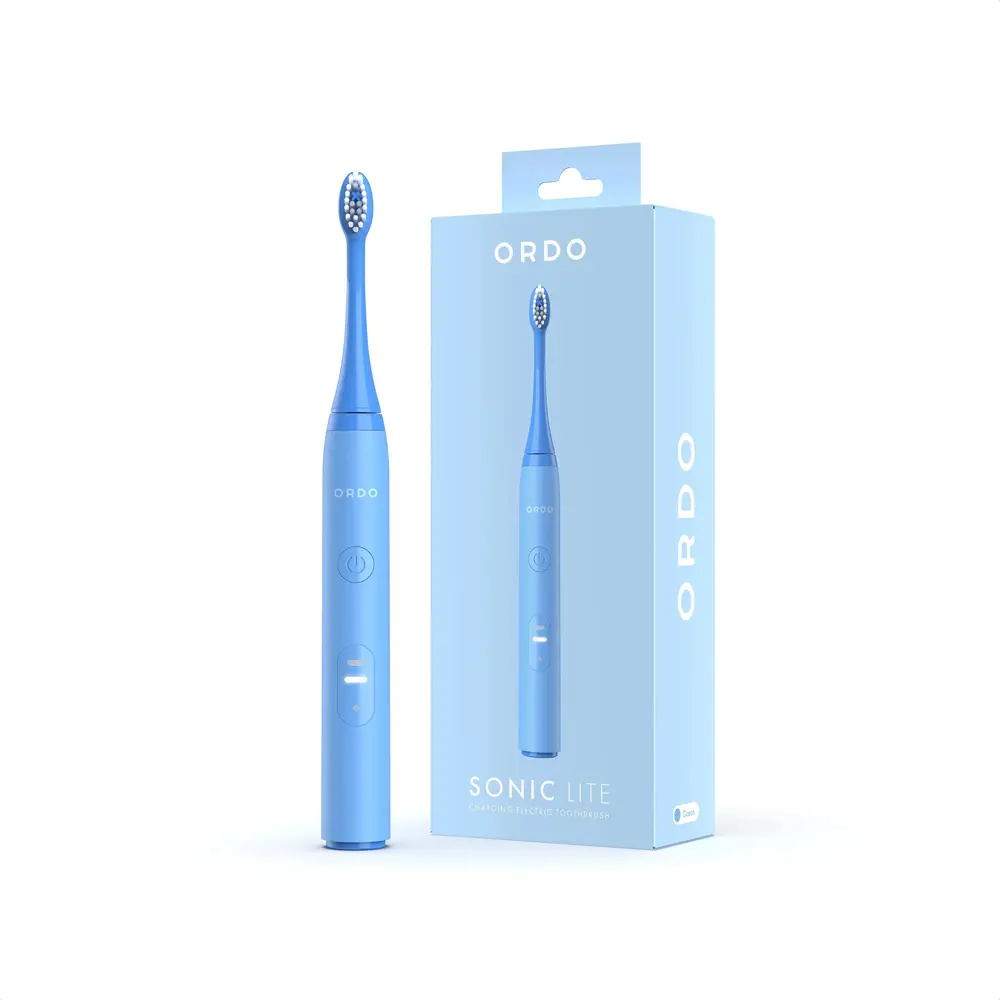 91685509 Электрическая зубная щетка ORDO Sonic Lite Ocean с 2 режимами, таймером и кабелем для зарядки, голубой STLM-0973468