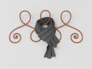 Barel Настенная вешалка из цельного железа, кованная вручную