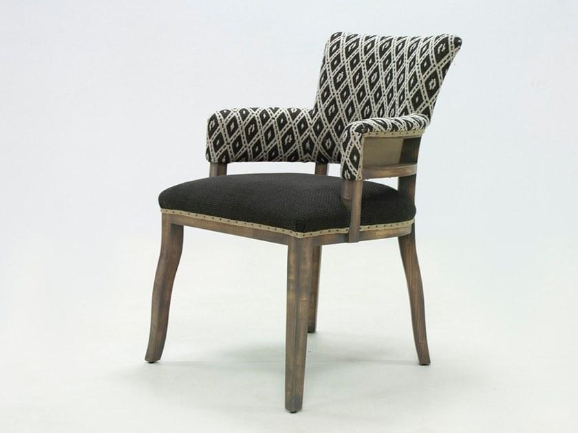 CREARTE COLLECTIONS Стул из ткани с подлокотниками и открытой спинкой  76  - Вид №1