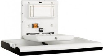 CP0016HCSB-I Горизонтальное пеленальное кресло из полипропилена и нержавеющей стали матового черного цвета с ионизатором mediclinics  - Вид №2