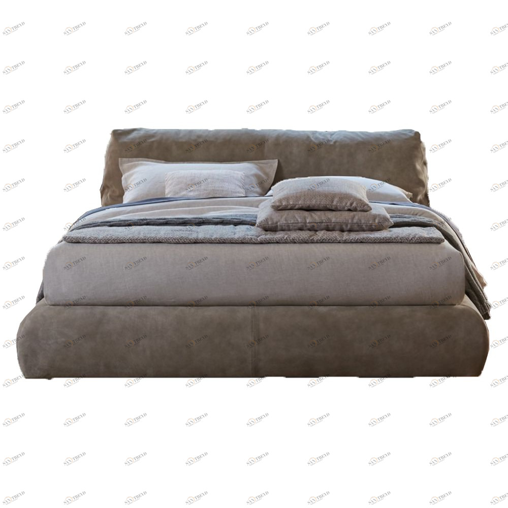 Кровать двуспальная 180х200 серая Sharpei DORELAN LIFESTYLE 011636 Коричневый