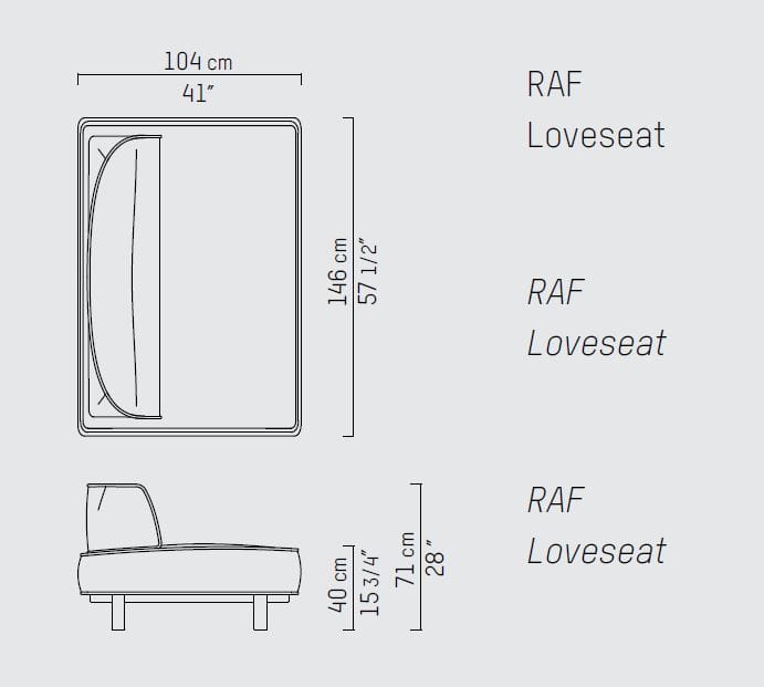 2-местный тканевый садовый диван Piet Boon Raf ARCH-00097411 - Вид №3