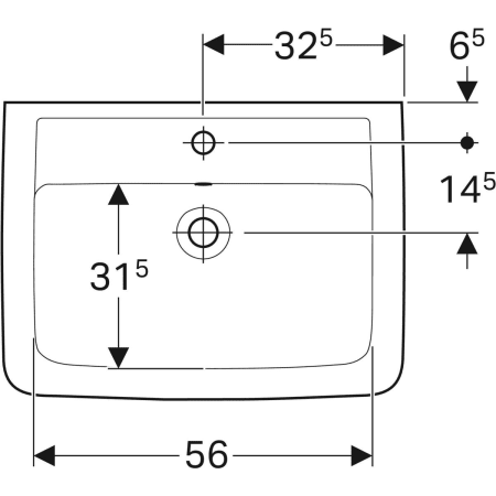 222255000 Раковина Geberit Renova Plan Geberit  - Вид №10