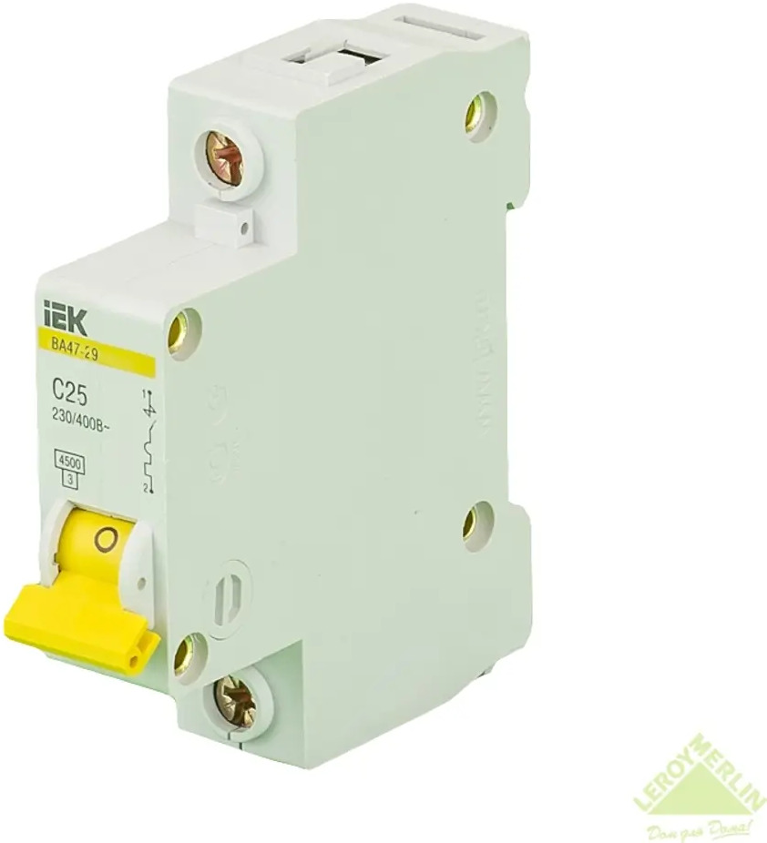 Автоматический выключатель IEK 1P 25А для надежной защиты сети 11873771