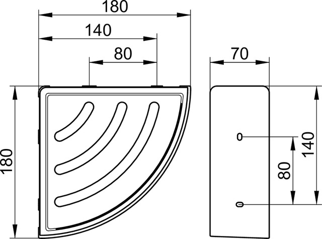 11657010001 Угловая корзинка для душа KEUCO Elegance - Вид №3