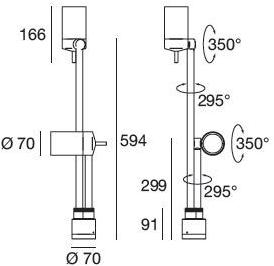 Linea Light Group Регулируемый алюминиевый светодиодный проектор для улицы Vision sun-id-1344583 - Вид №2