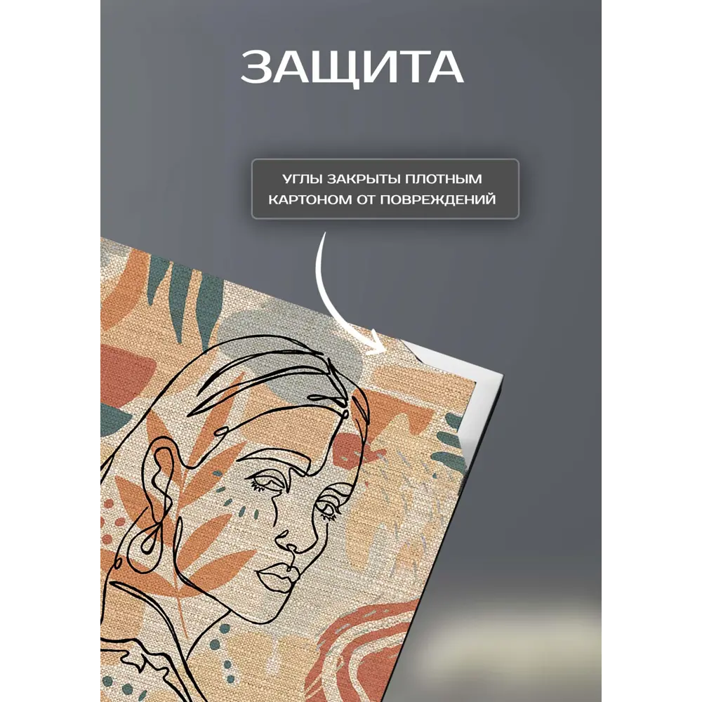 Картина на холсте Девушка минимализм 3 30x30 см FBRUSH STLM-2148758 - Вид №4