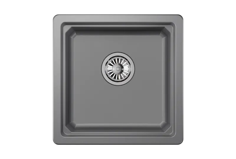 KS-4501U, АЛЮМИНИУМ, кухонная мойка, кварц GRANULA Kitchen Space 4501U-ST292 - Вид №2