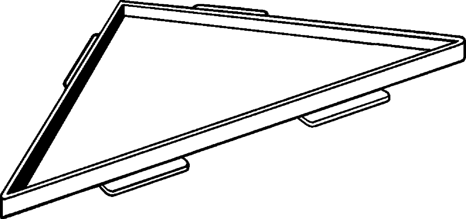 Канализационная арматура  Решетки  Треугольной формы VIEGA 605 704 Модель 4974.20 Santreyd  - Вид №1