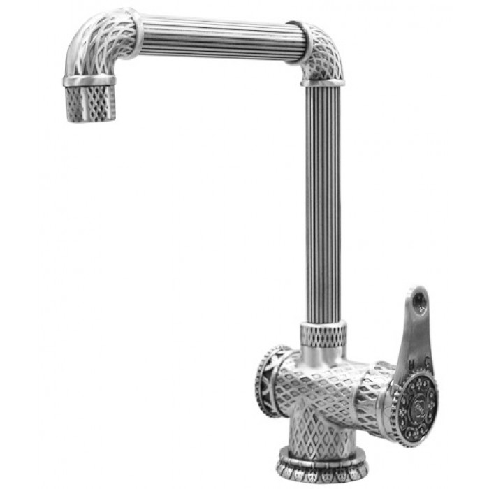 Zorg A 418K-SL серебро Смеситель для кухни Zorg 274 х 178 мм  - Вид №1