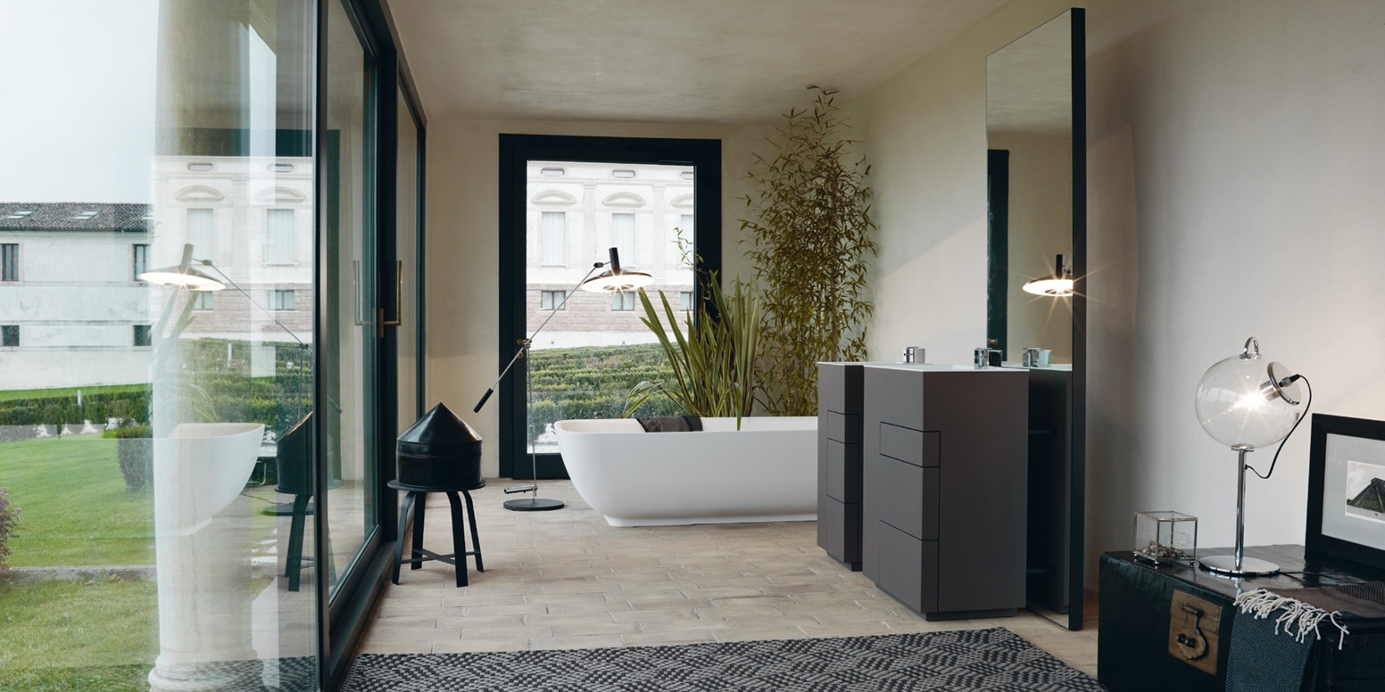 Комбинация ванной комнаты T01 в отделке Full Milltek31 ECOMALTA GRAFITE  MILLDUE TOUCH TOUCH01 - Вид №1