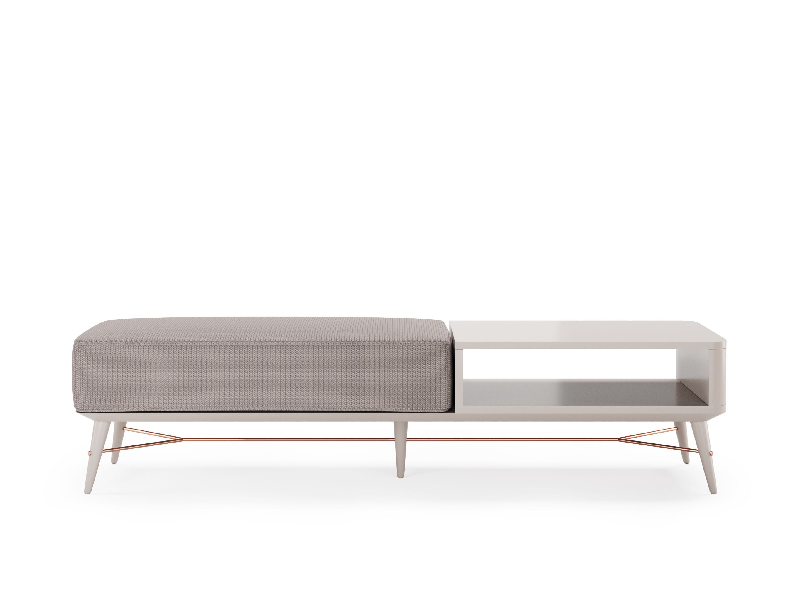 Мягкая скамейка из ткани PRADDY Natur ARCH-00008988