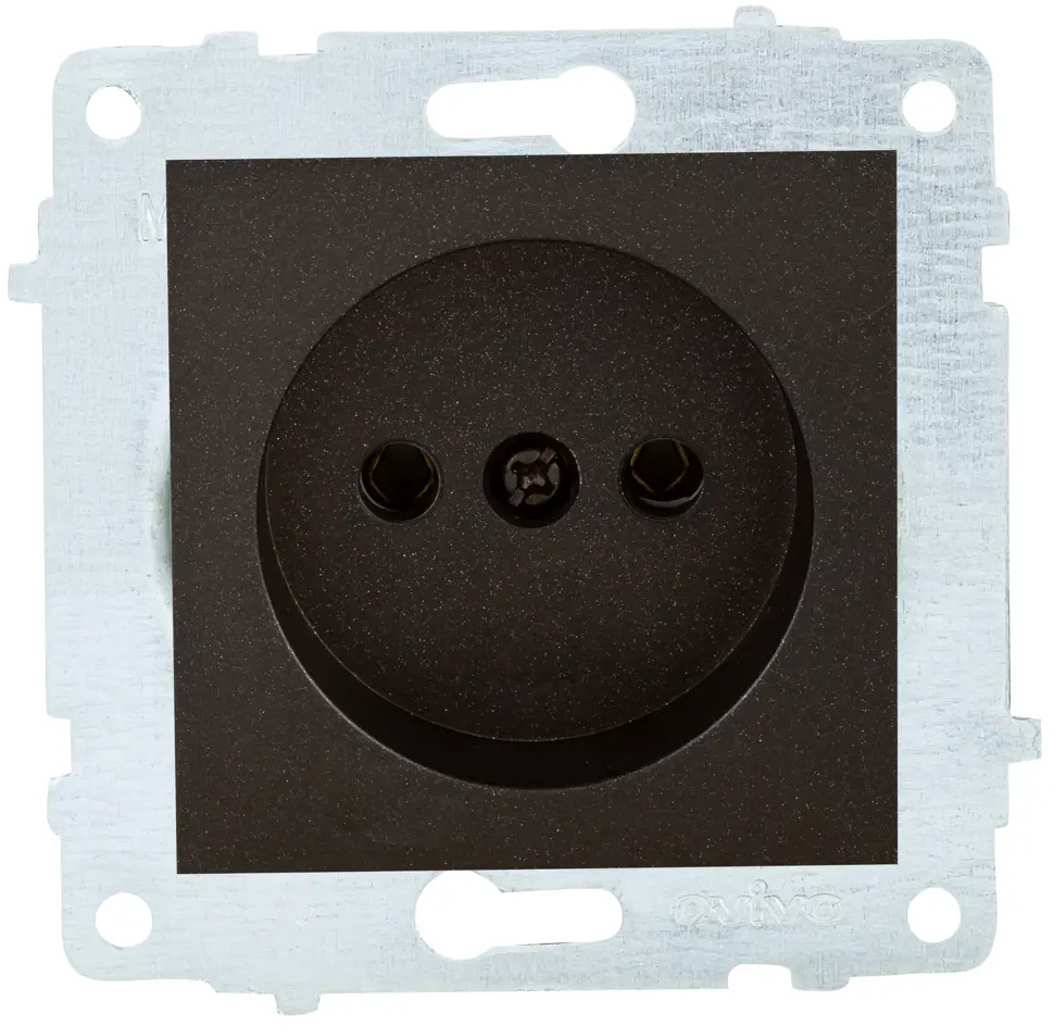 90779007 Розетка основная встраиваемая Ovivo M+K Loft 600-000317-215 цвет черный матовый STLM-0378937