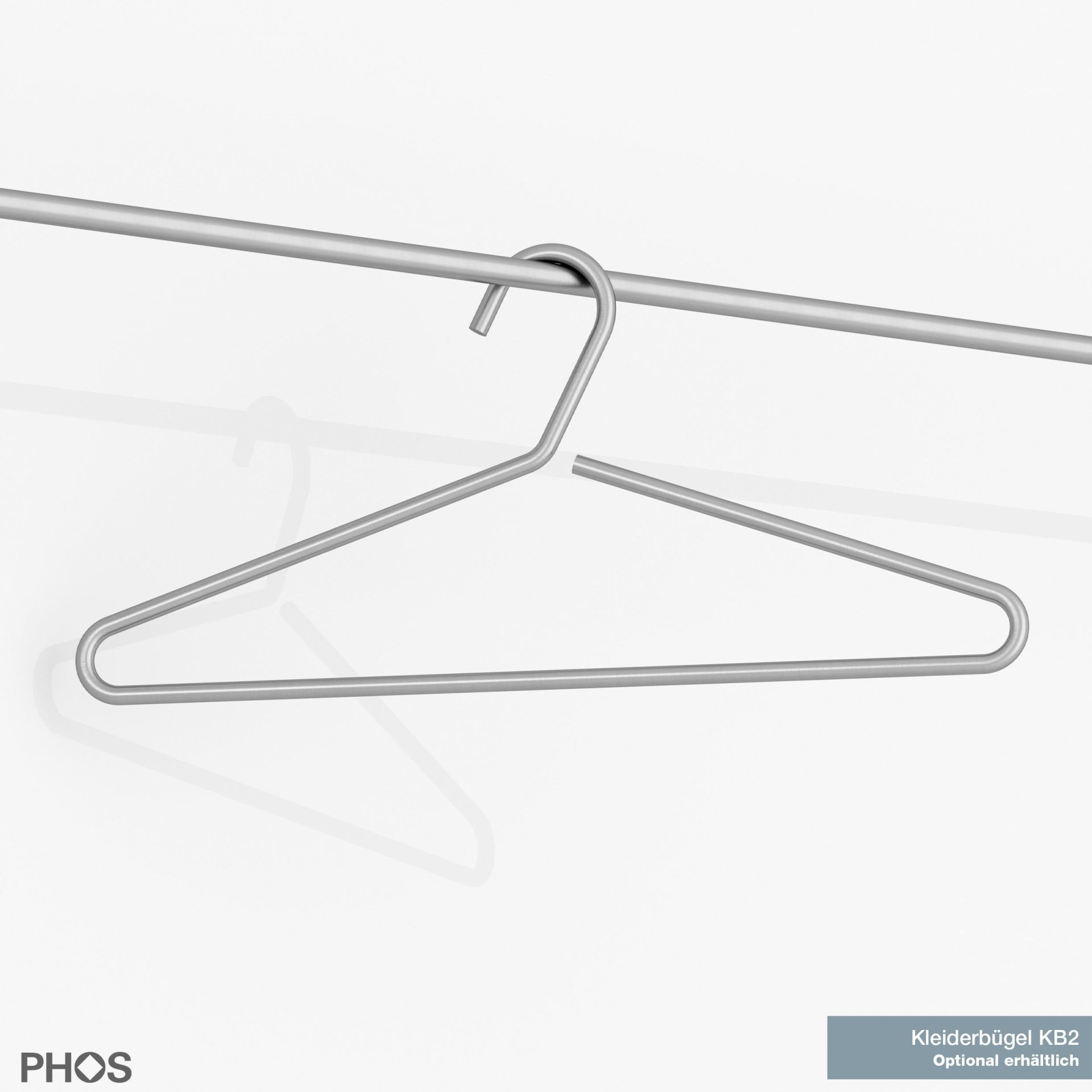 G8-1200-Eiche Навесной шкаф g8 с 5 штангами для одежды и полкой из дуба - ширина 125 см PHOS  - Вид №3