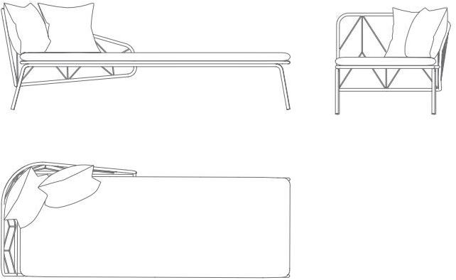Garda Furniture Садовая кушетка из мягкой ткани Ataman Ga04me - Вид №11