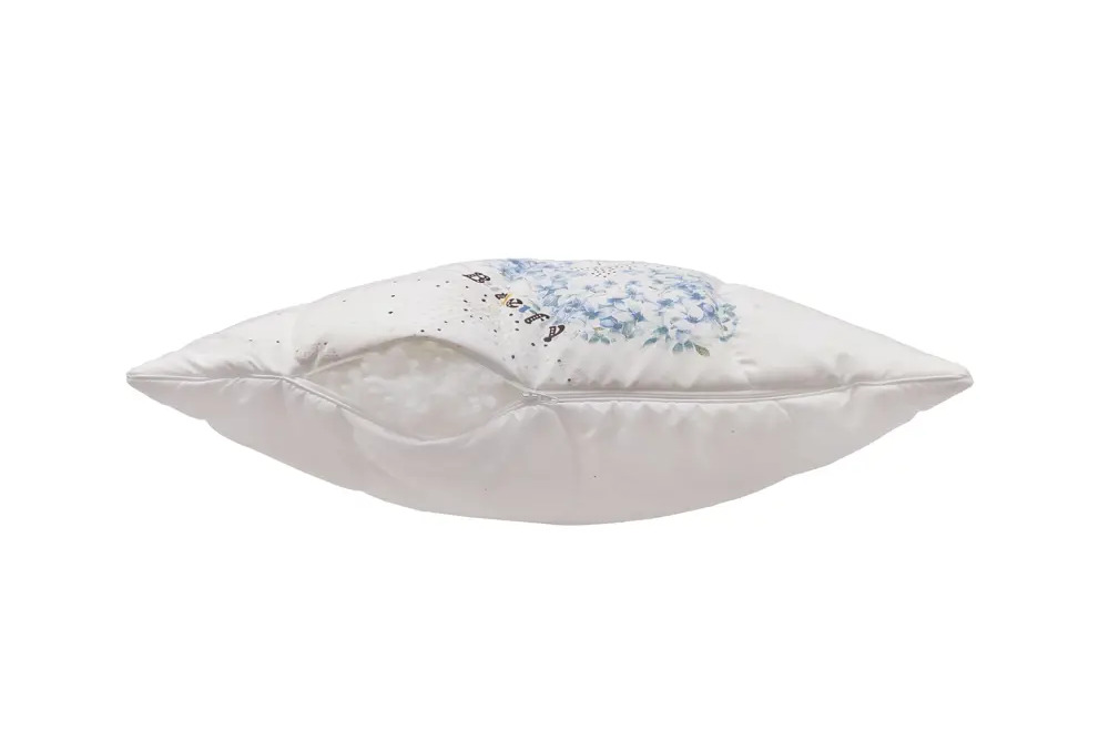 90384417 Подушка Litanika 68x68 см экофайбер, цвет белый с набивным рисунком STLM-0208702