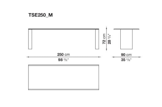 Прямоугольный стол из красного мрамора Levanto B&B Italia ASSIALE ARCH-00013619