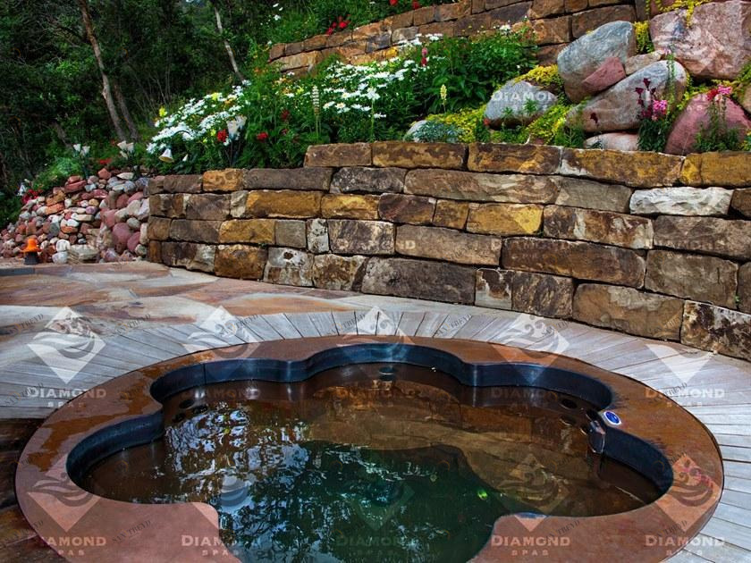 Diamond Spas Встроенная гидромассажная ванна для использования на открытом воздухе sun-id-1463332