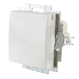Розетка встраиваемая ABB Basic 55 с заземлением с крышкой цвет белый 13607039 STLM-2118164