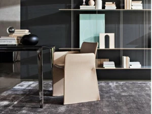 Molteni & C. Съемное кожаное кресло с подлокотниками Glove