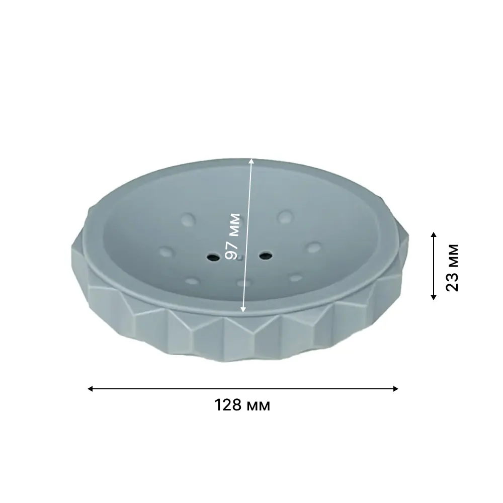 Мыльница LEMER Aristanis — серый минимализм для современной ванной 89384970 STLM-1580080 - Вид №1