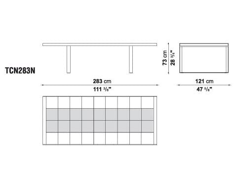 Садовый стол с керамогранитной столешницей B&B Italia Outdoor Canasta ARCH-00141894 - Вид №7