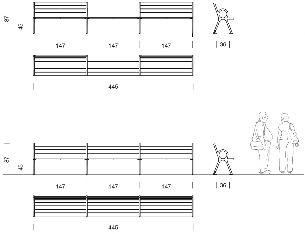 URBIDERMIS Скамья из дерева с подлокотниками со спинкой sun-id-1382356 - Вид №6